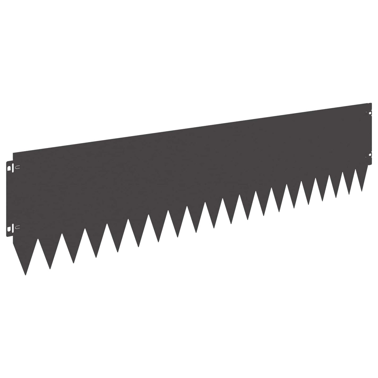 Lawn Edging 20 pcs 103 x 25 cm Steel Black