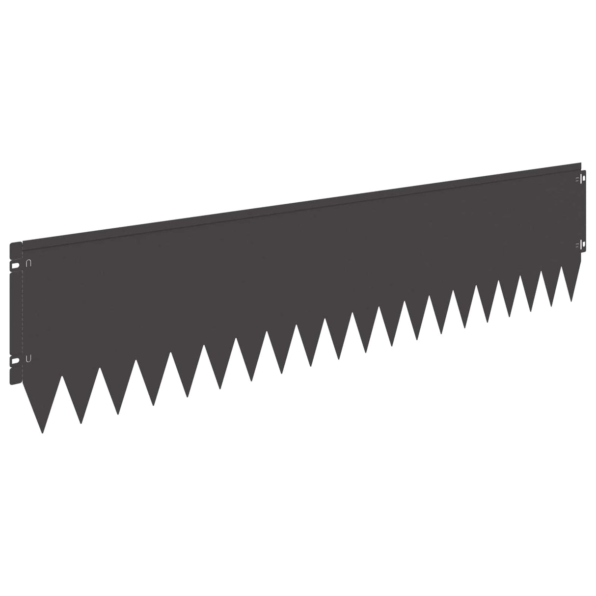 Lawn Edging 20 pcs 103 x 25 cm Steel Black
