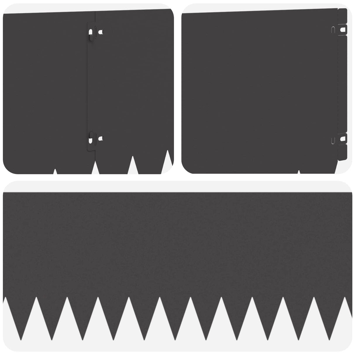 Lawn Edging 10 pcs 103 x 30 cm Steel Black