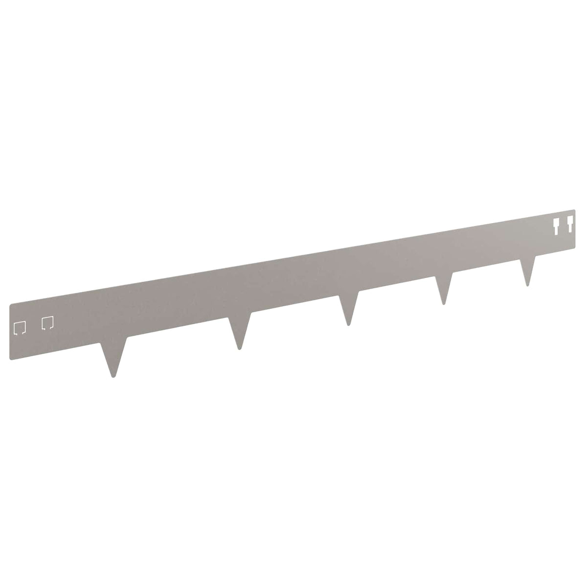 Lawn Edge with Sharp Points 10 pcs 100x12cm Steel Rusty
