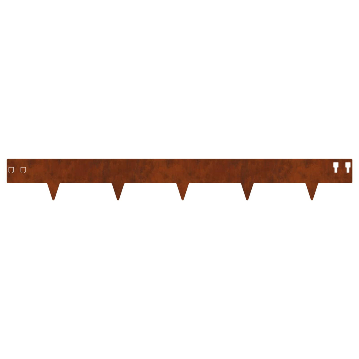 Lawn Edge with Sharp Points 20 pcs 100x12cm Steel Rusty