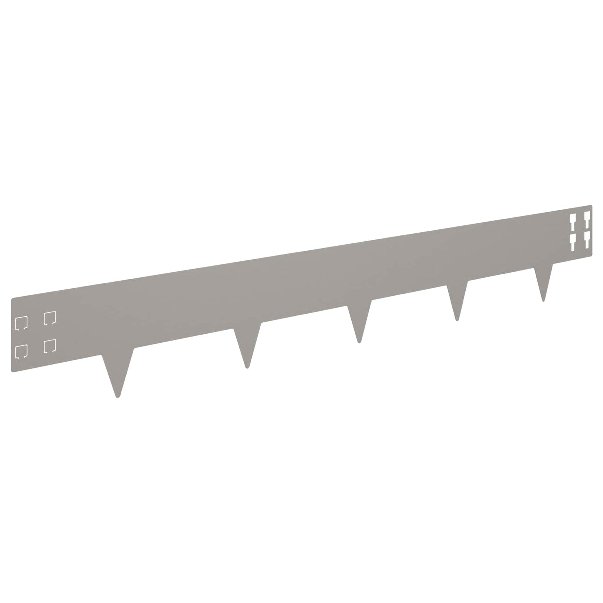 Lawn Edge with Sharp Points 10 pcs 100x15cm Steel Rusty