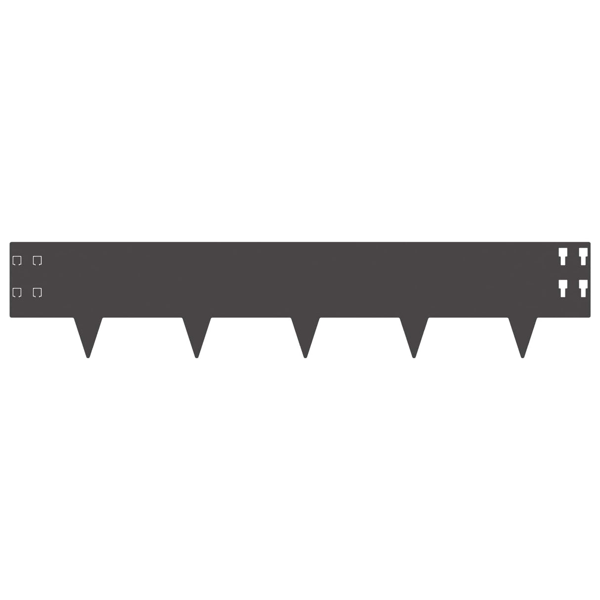 Lawn Edging 20 pcs 100 x 20 cm Steel Black
