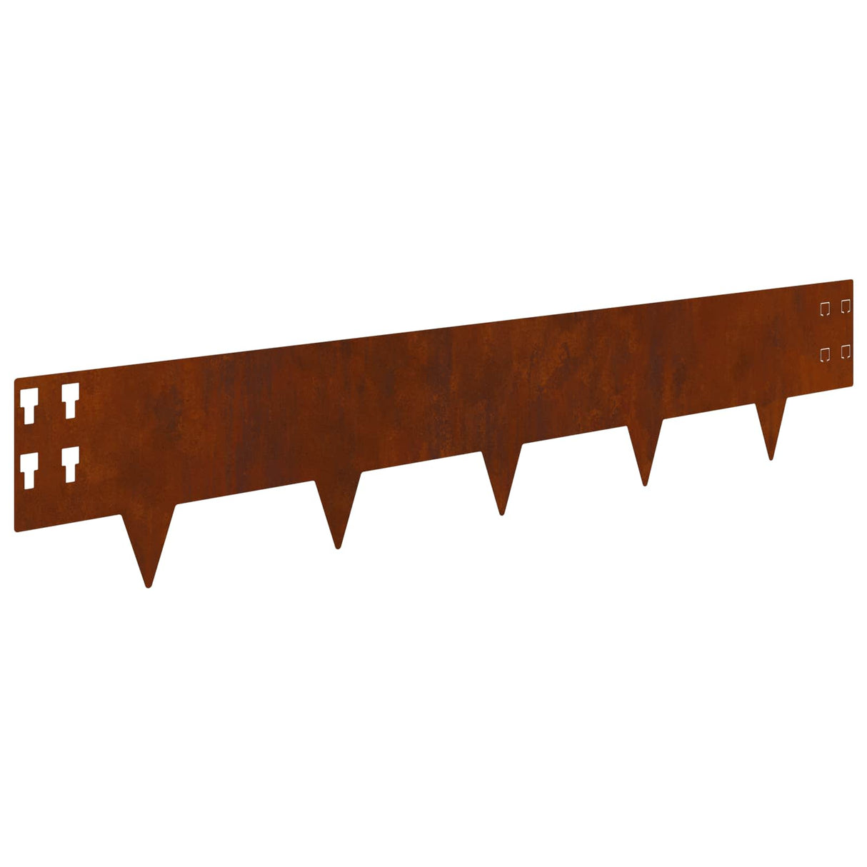Lawn Edging 10 pcs 100 x 20 cm Steel Rusty