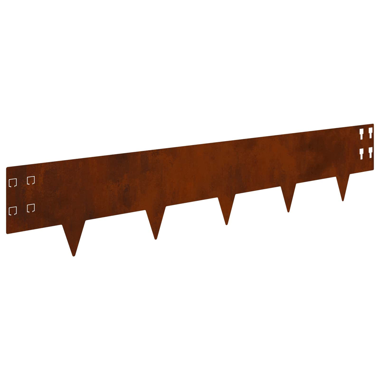 Lawn Edging 20 pcs 100 x 20 cm Steel Rusty