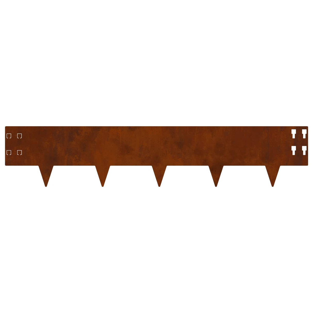 Lawn Edging 20 pcs 100 x 20 cm Steel Rusty