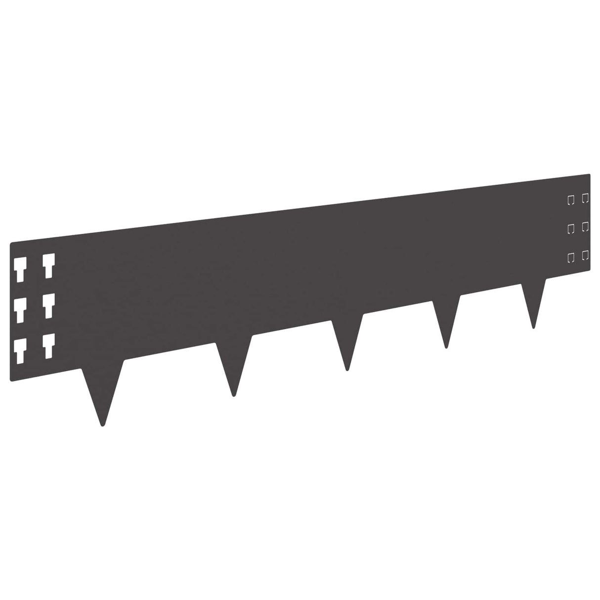 Lawn Edging 20 pcs 100 x 25 cm Steel Black