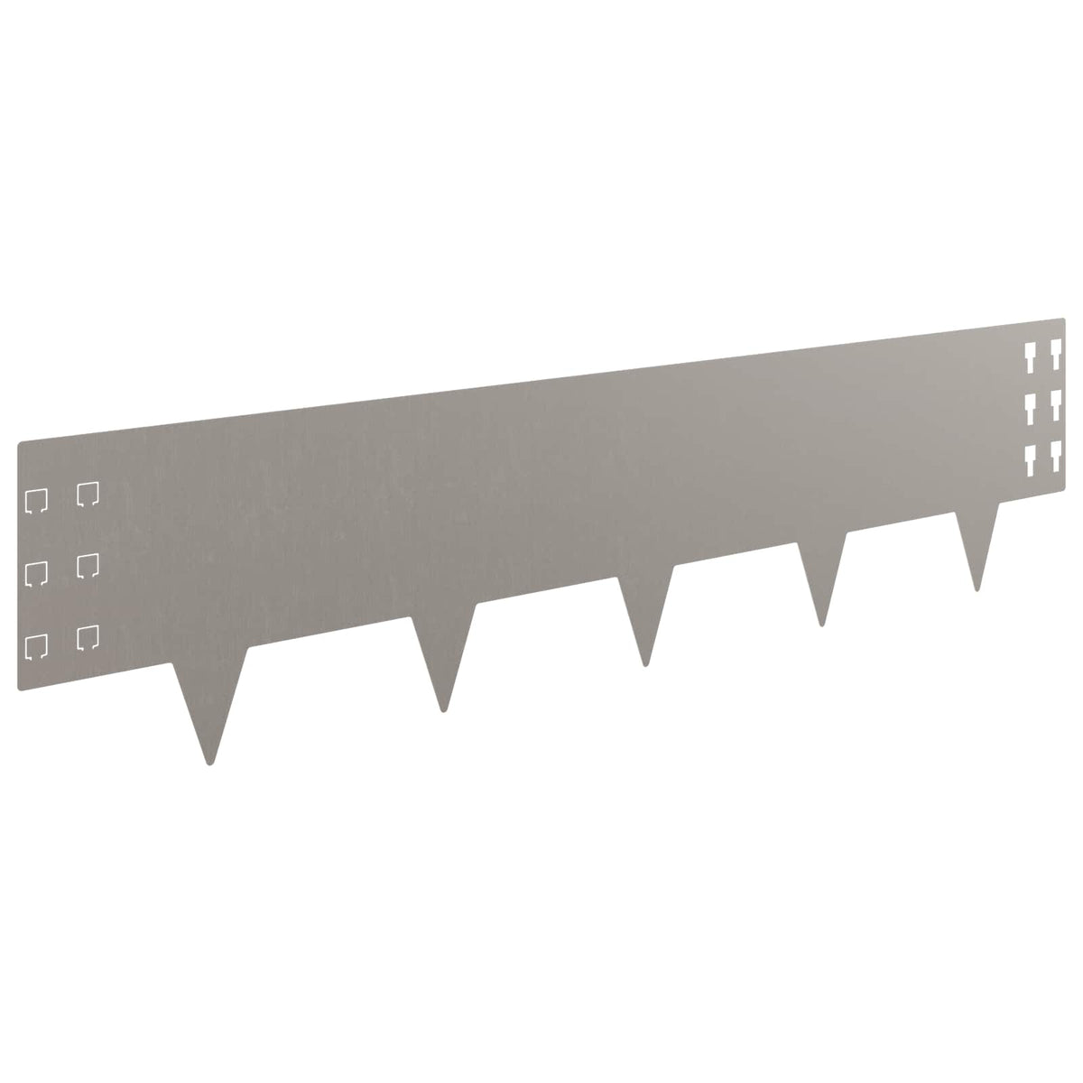 Lawn Edging 10 pcs 100 x 25 cm Steel Rusty