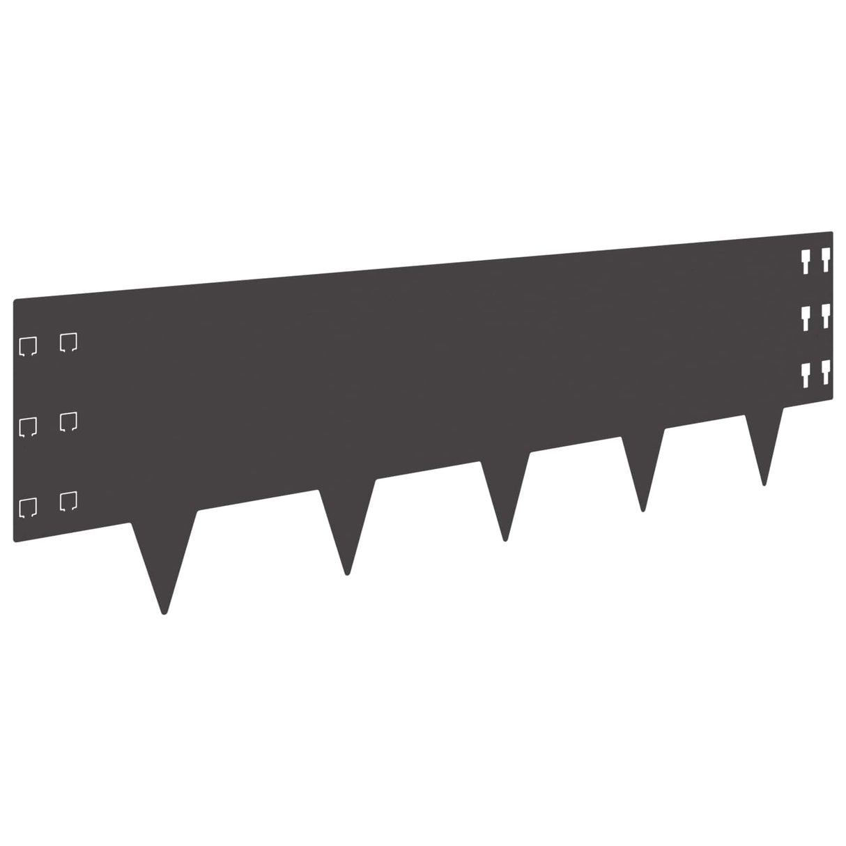 Lawn Edging 10 pcs 100 x 30 cm Steel Black