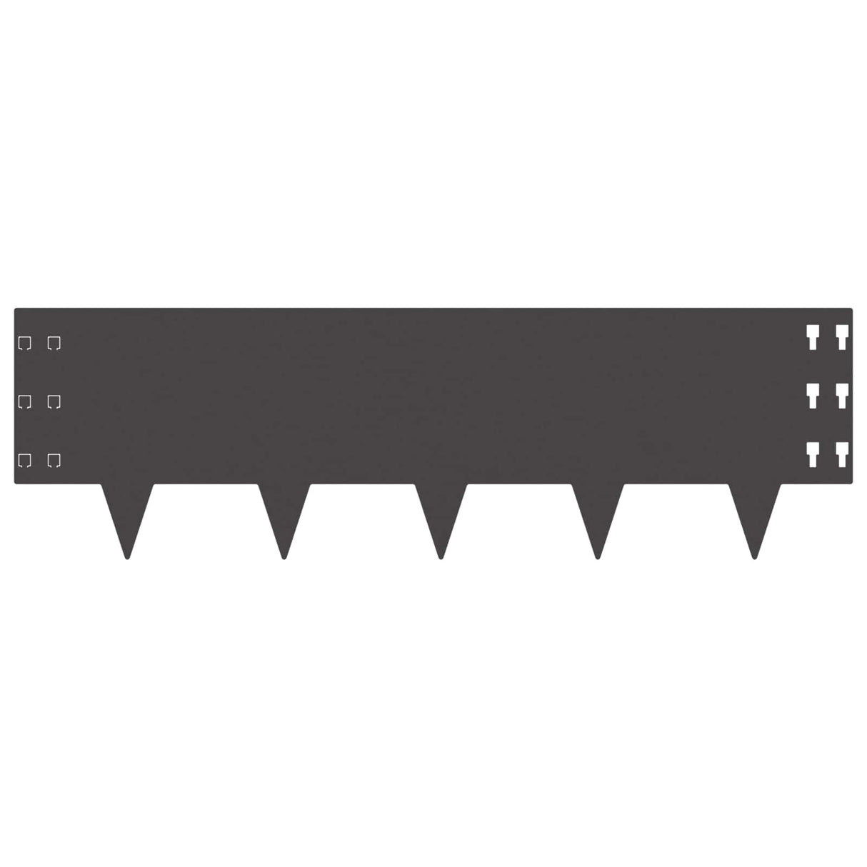 Lawn Edging 10 pcs 100 x 30 cm Steel Black