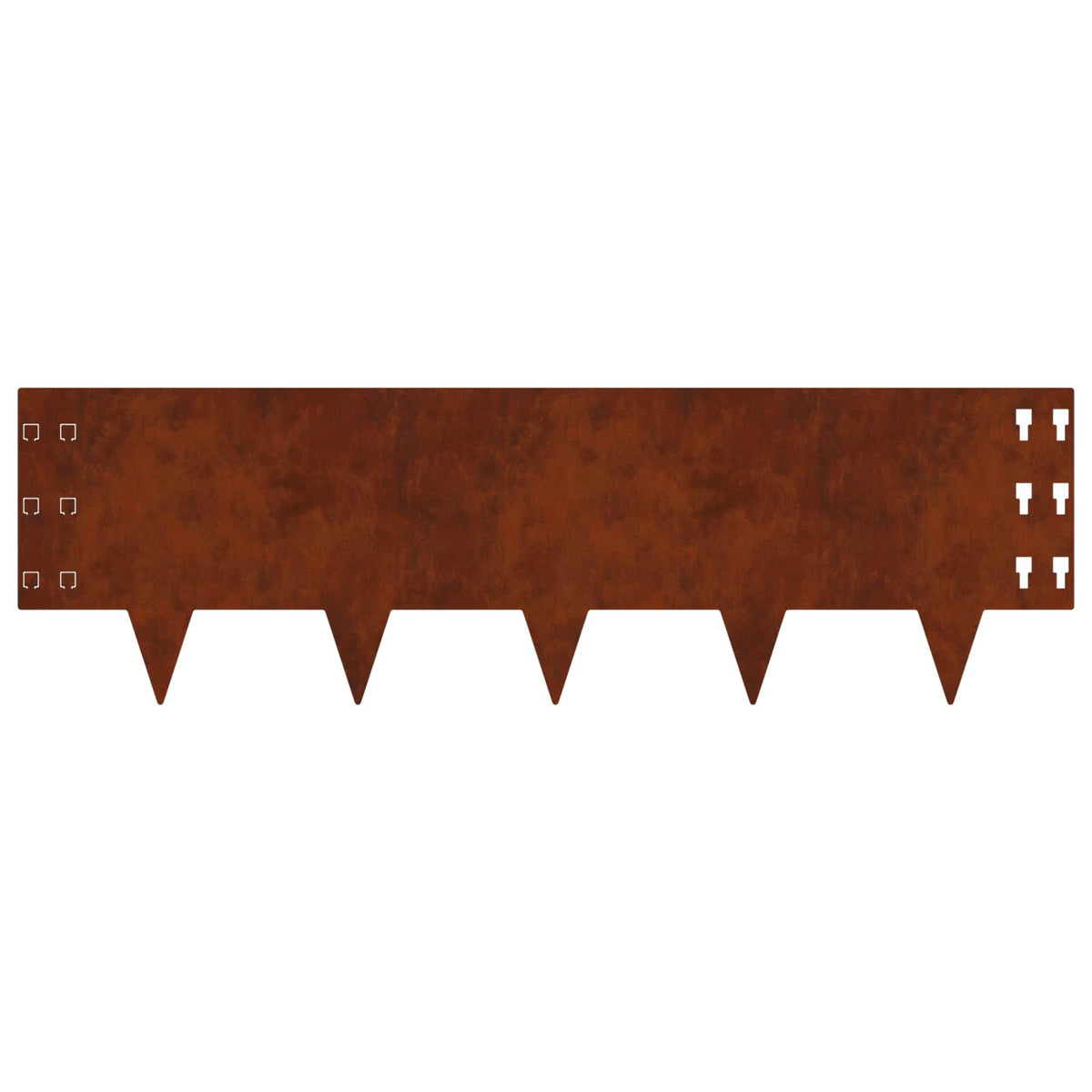 Lawn Edging 10 pcs 100 x 30 cm Steel Rusty