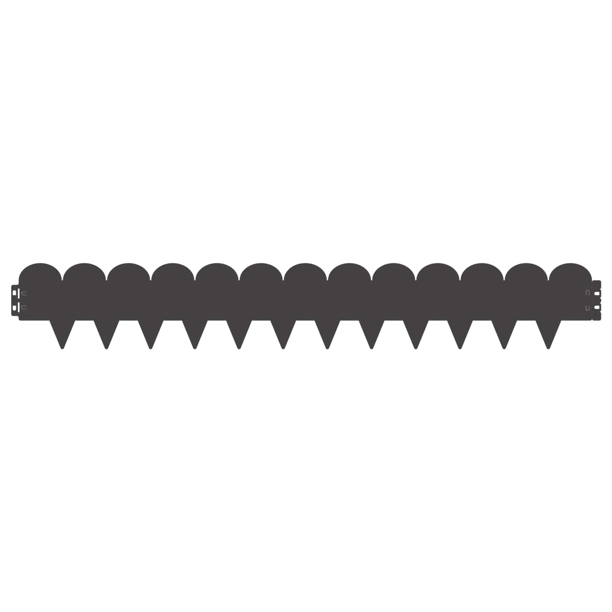 Lawn Edging 10 pcs 103 x 15 cm Steel Black