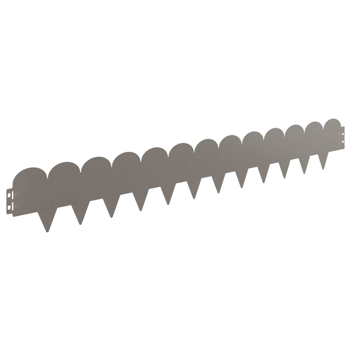 Lawn Edge Sharp & Round Top 10 pcs 103x15cm Steel Rusty