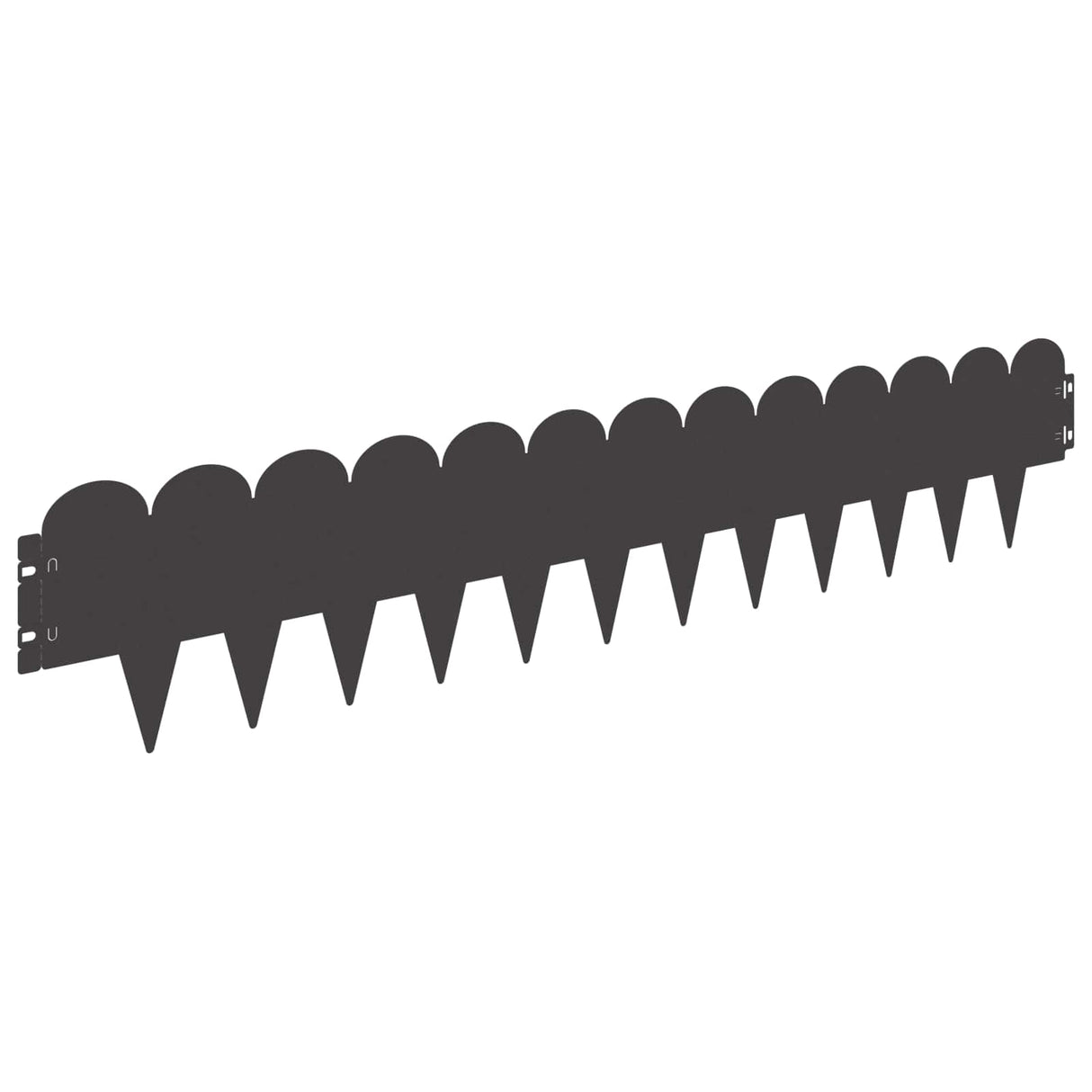 Lawn Edging 20 pcs 103 x 20 cm Steel Black