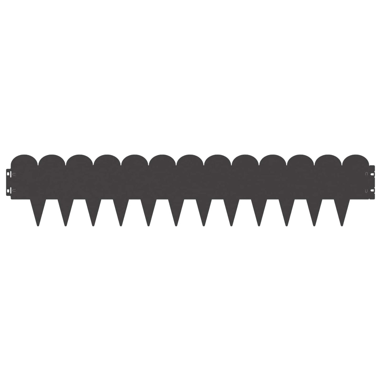 Lawn Edging 20 pcs 103 x 20 cm Steel Black