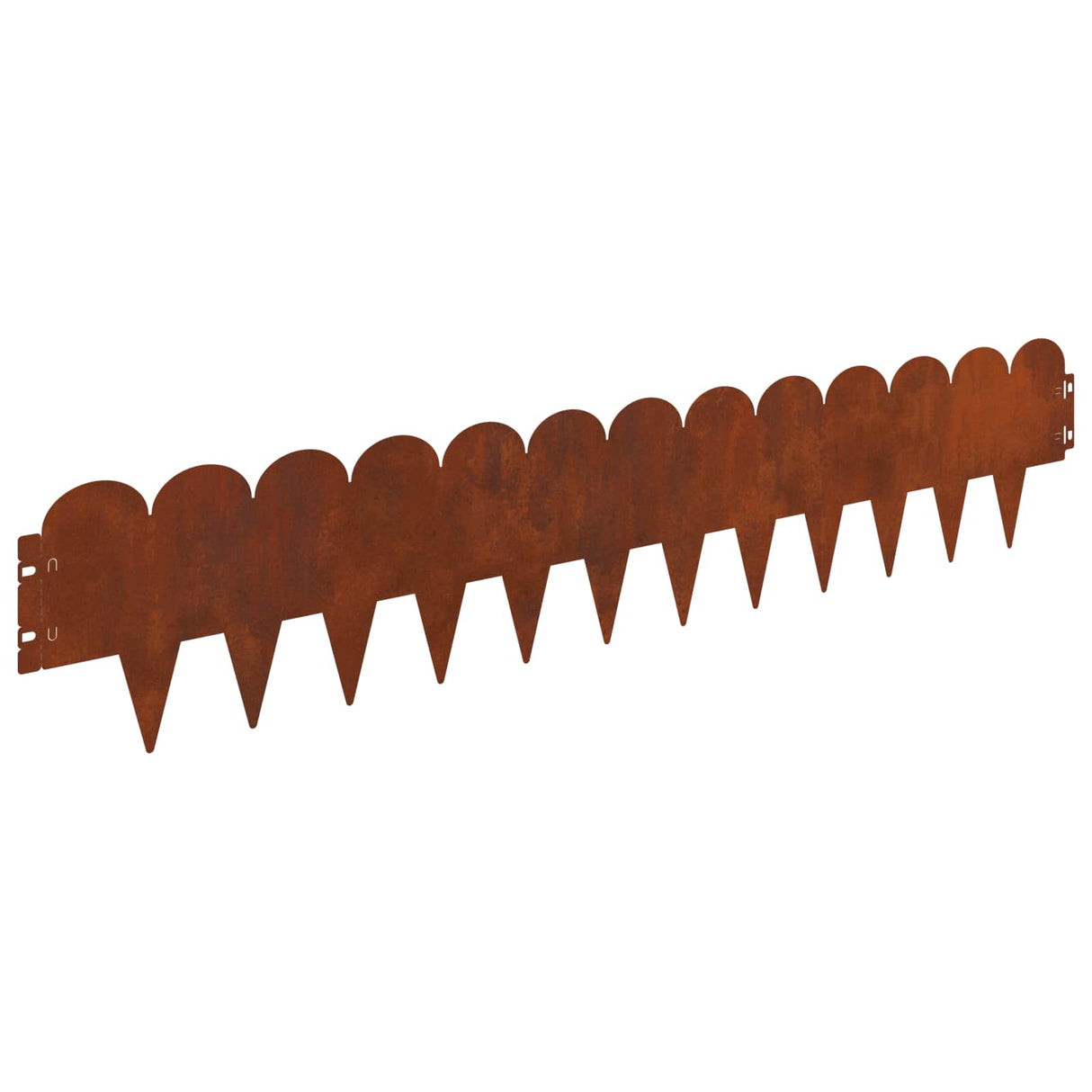 Lawn Edging 20 pcs 103 x 20 cm Steel Rusty