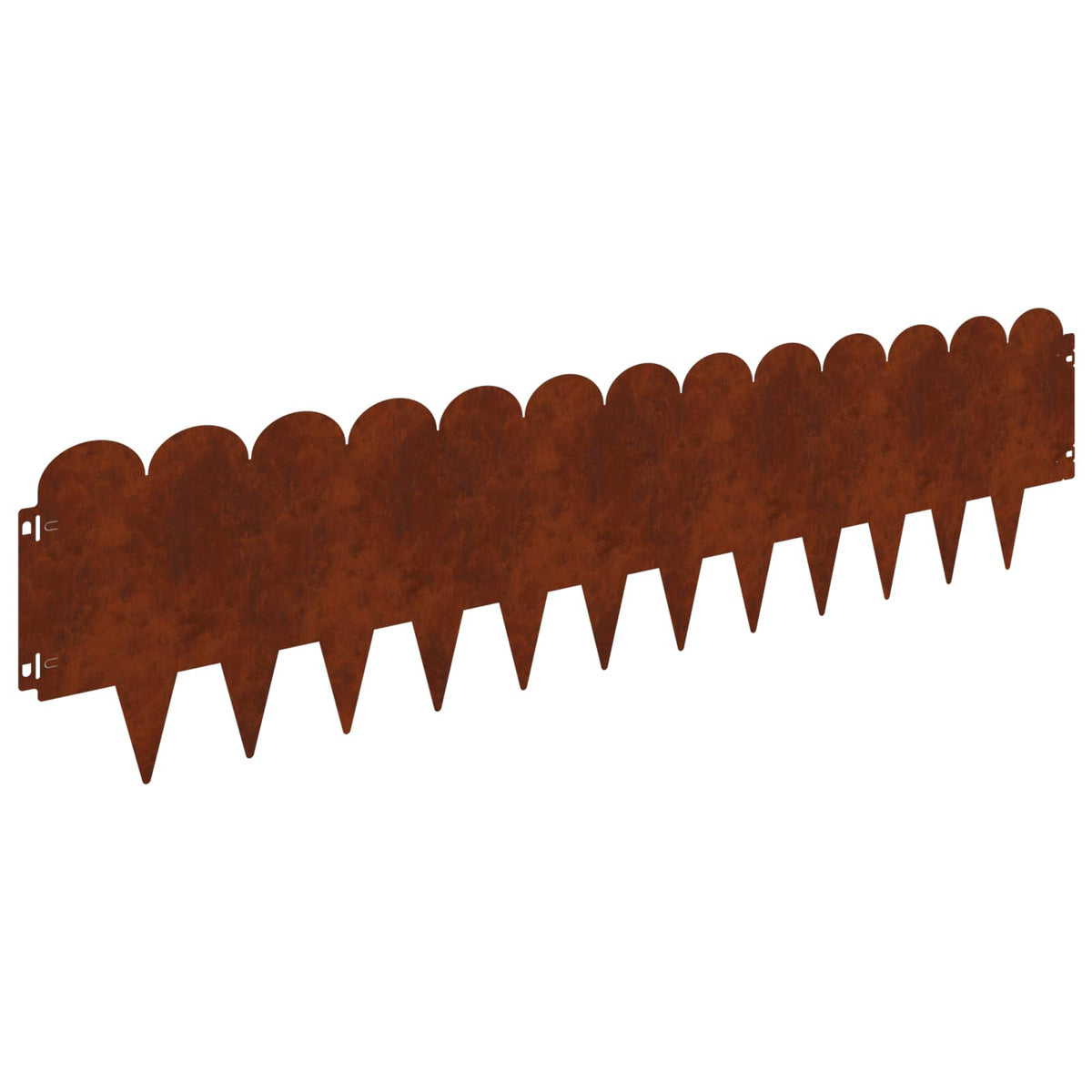 Lawn Edging 10 pcs 103 x 25 cm Steel Rusty