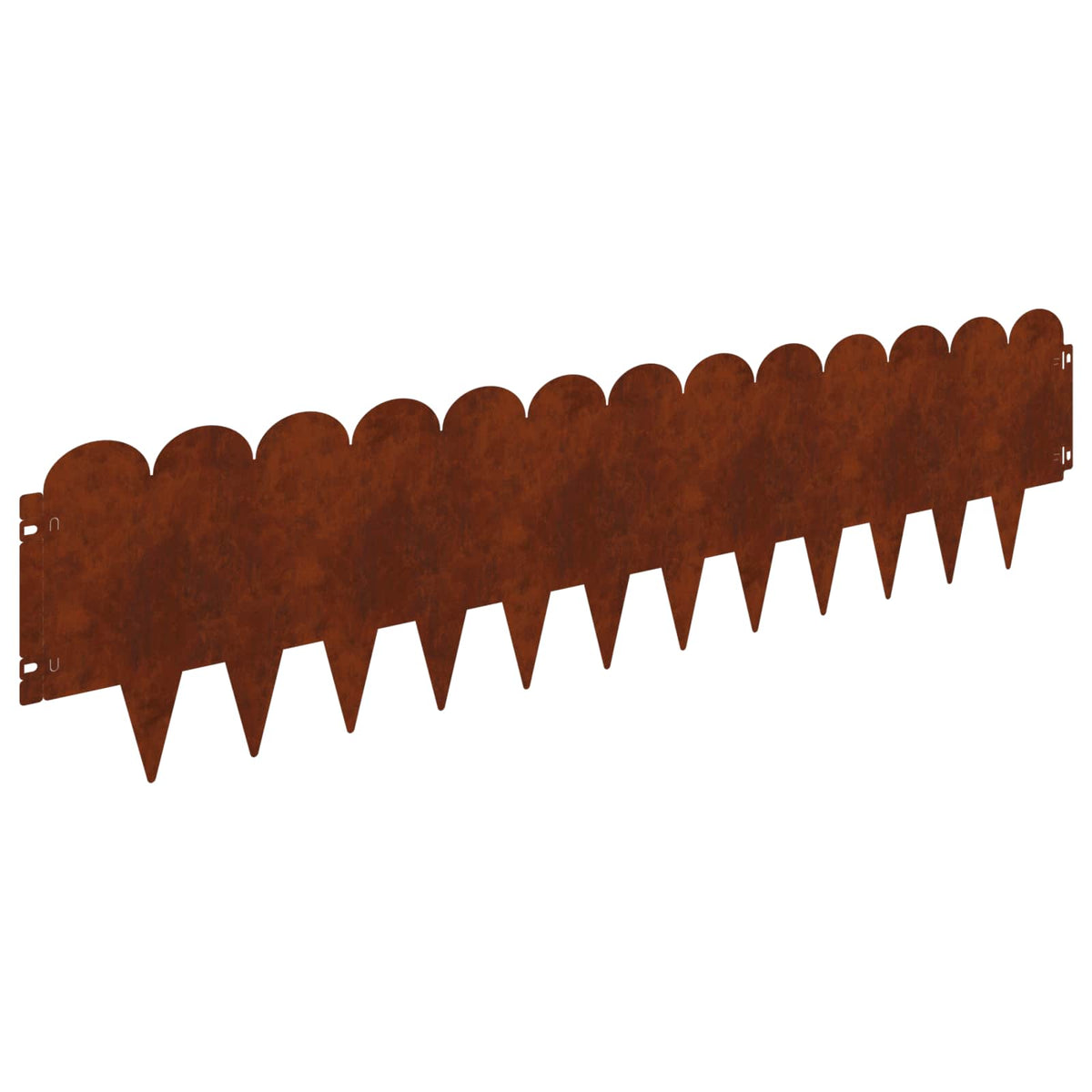 Lawn Edging 10 pcs 103 x 25 cm Steel Rusty