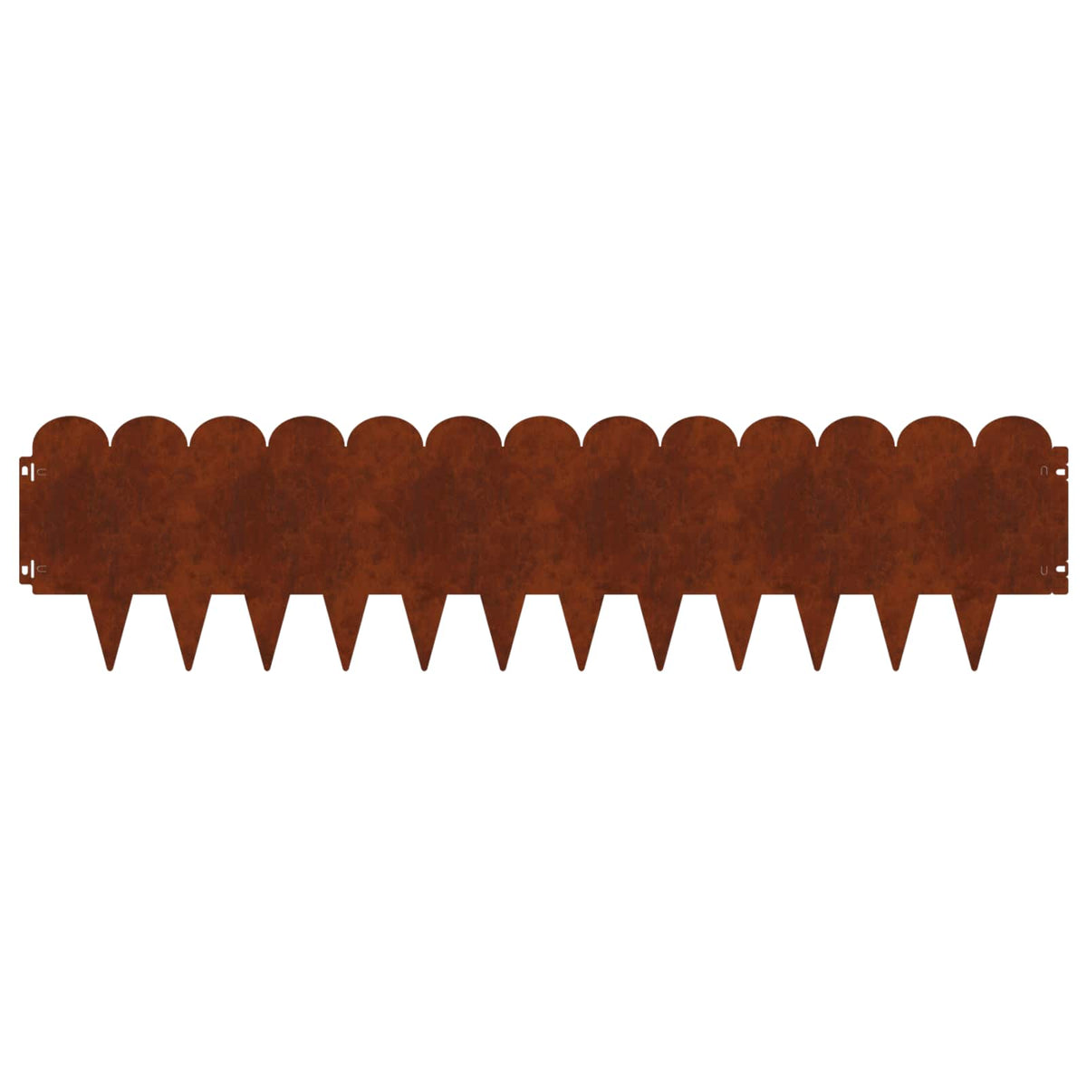Lawn Edging 10 pcs 103 x 25 cm Steel Rusty