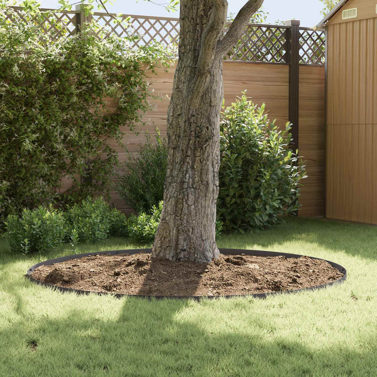 Lawn Edging 10 pcs 102 x 4 x 4 cm Steel Black
