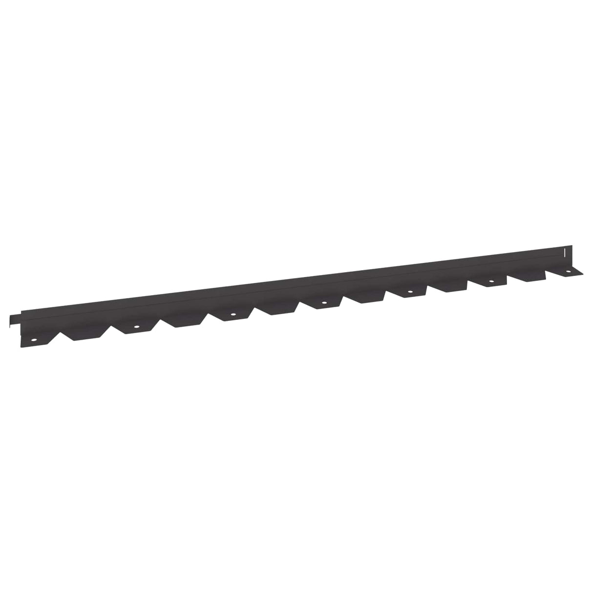 Lawn Edging 10 pcs 102 x 4 x 4 cm Steel Black