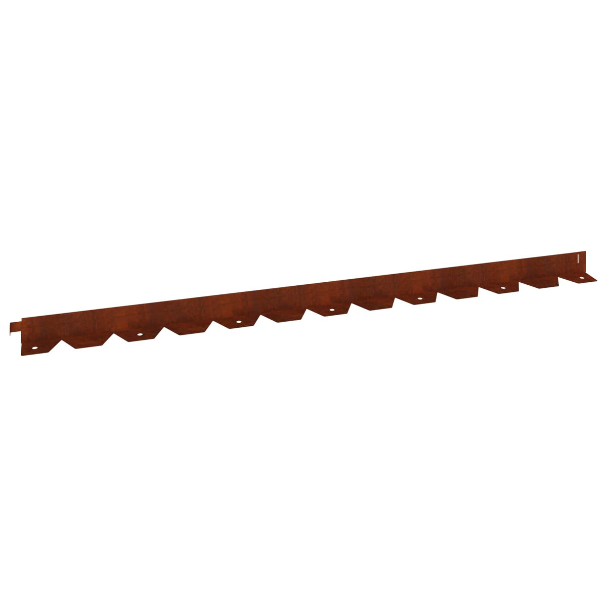 Lawn Edging 10 pcs 102 x 4 x 4 cm Steel Rusty
