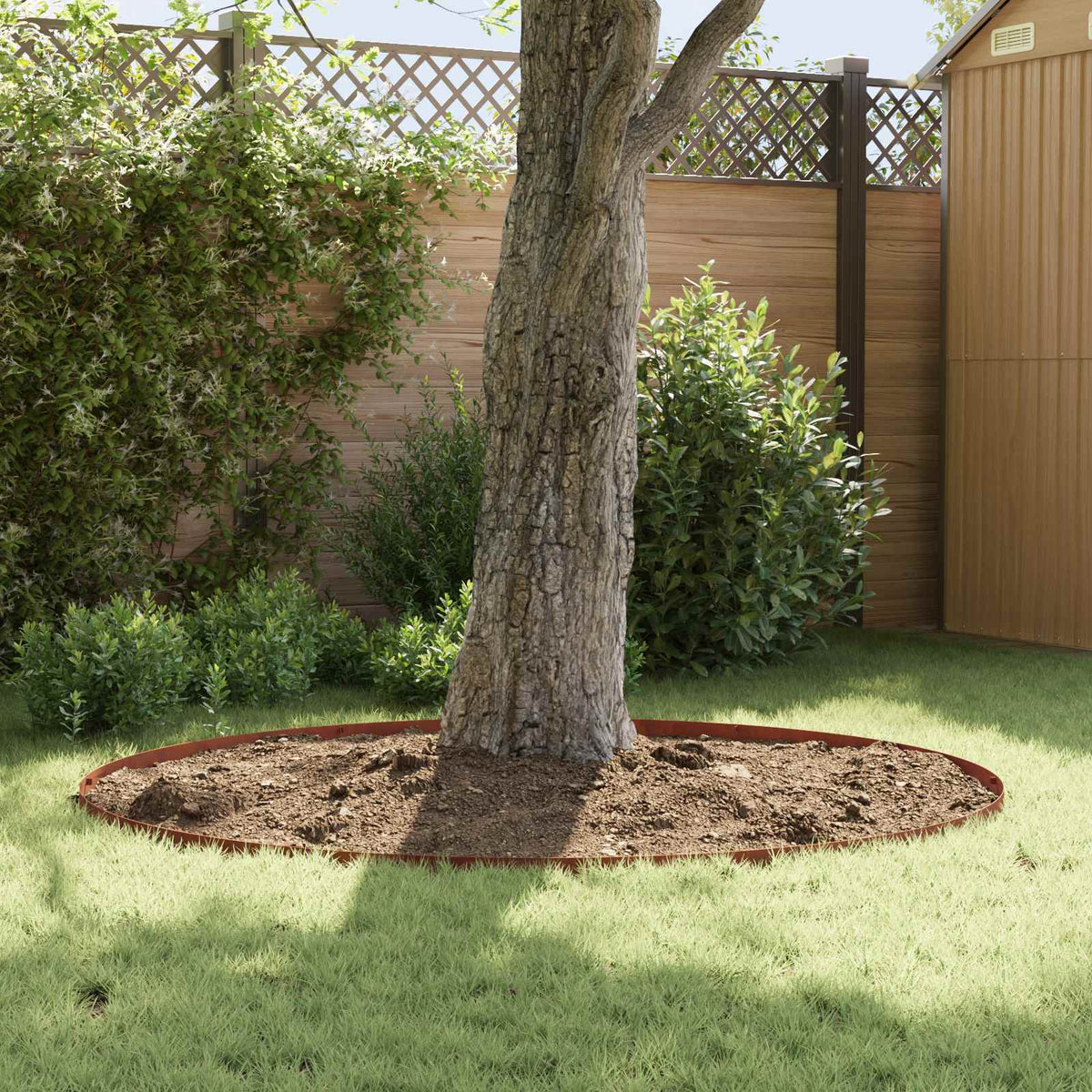 Lawn Edging 20 pcs 102 x 4 x 4 cm Steel Rusty