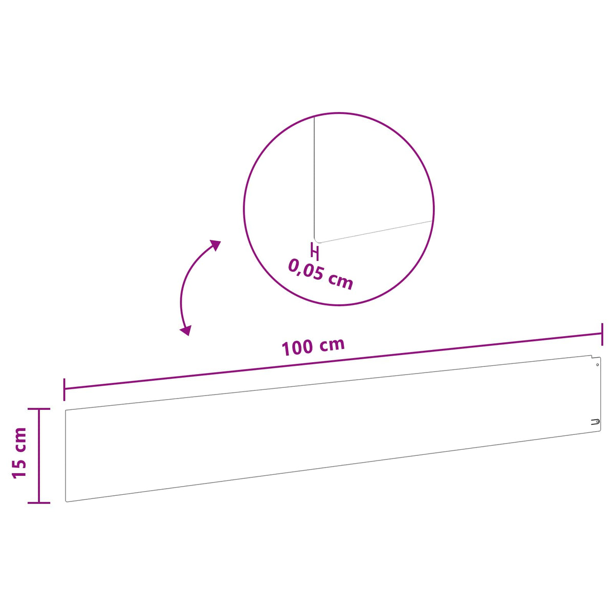 Lawn Edge with Top Fold 10 pcs 100x15cm Steel Rusty