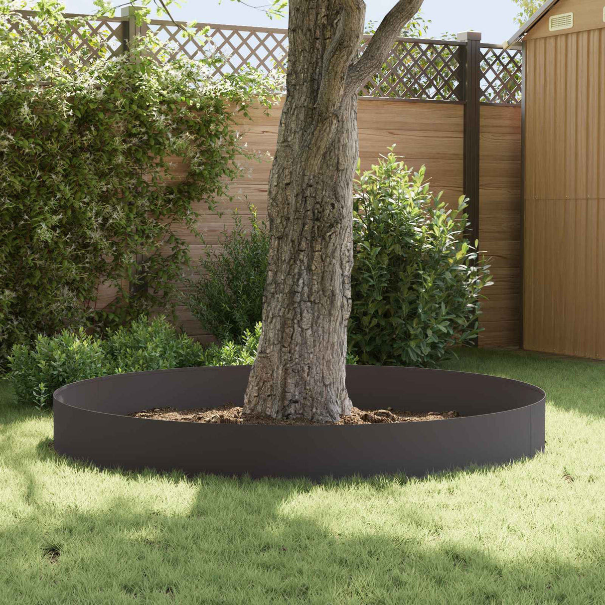 Lawn Edging 20 pcs 100 x 22 cm Steel Black