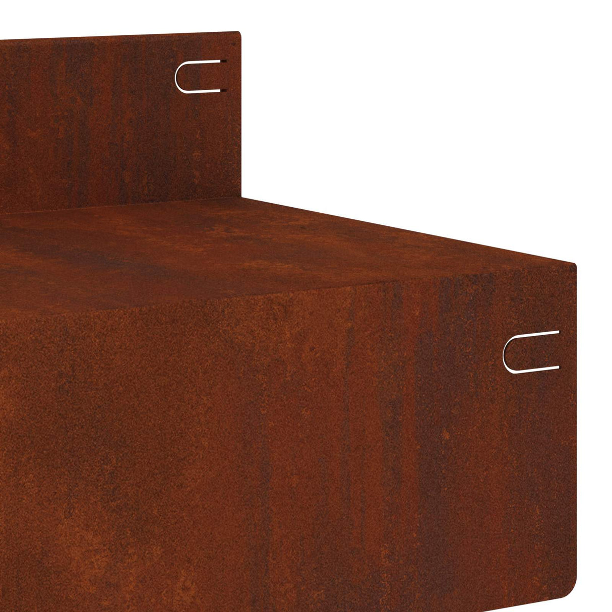 Lawn Edging 20 pcs 100 x 10 x 8 cm Steel Rusty