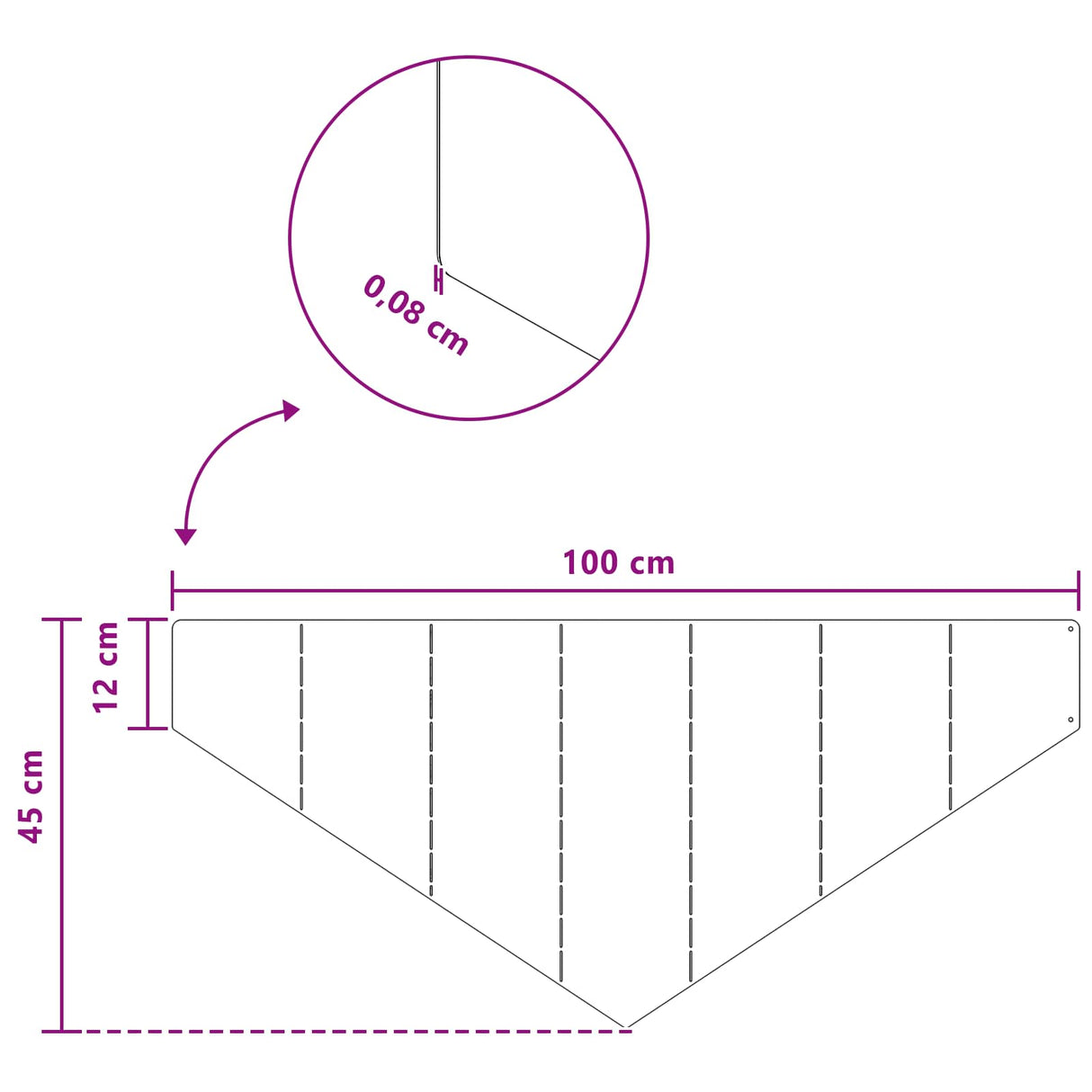 Lawn Edging 4 pcs 100 x 45 cm Steel Black