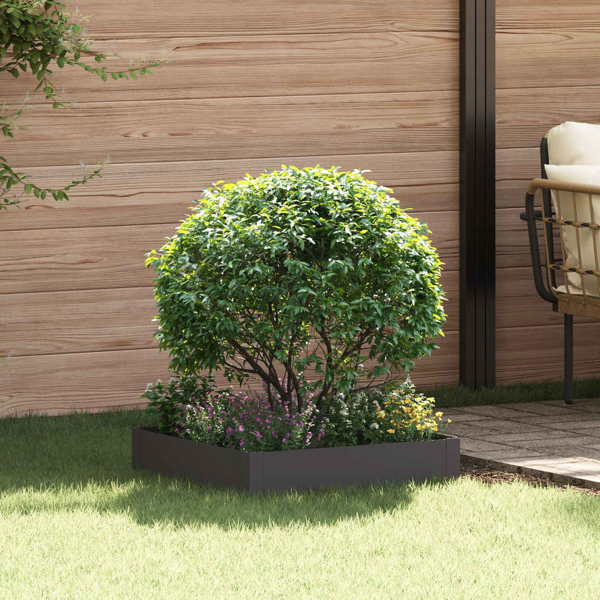 Lawn Edging 60 x 60 x 20 cm Steel Black