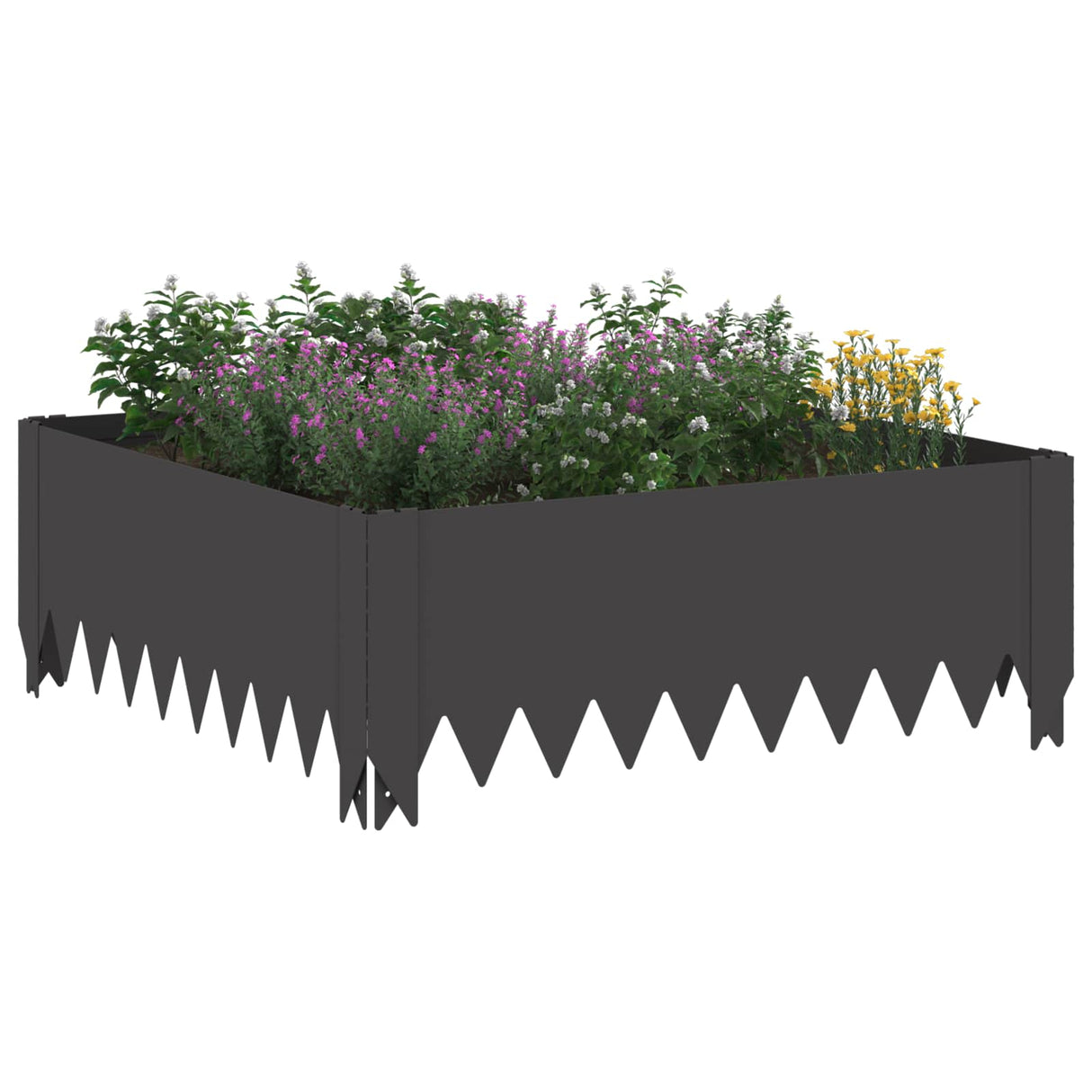 Lawn Edging 60 x 60 x 20 cm Steel Black