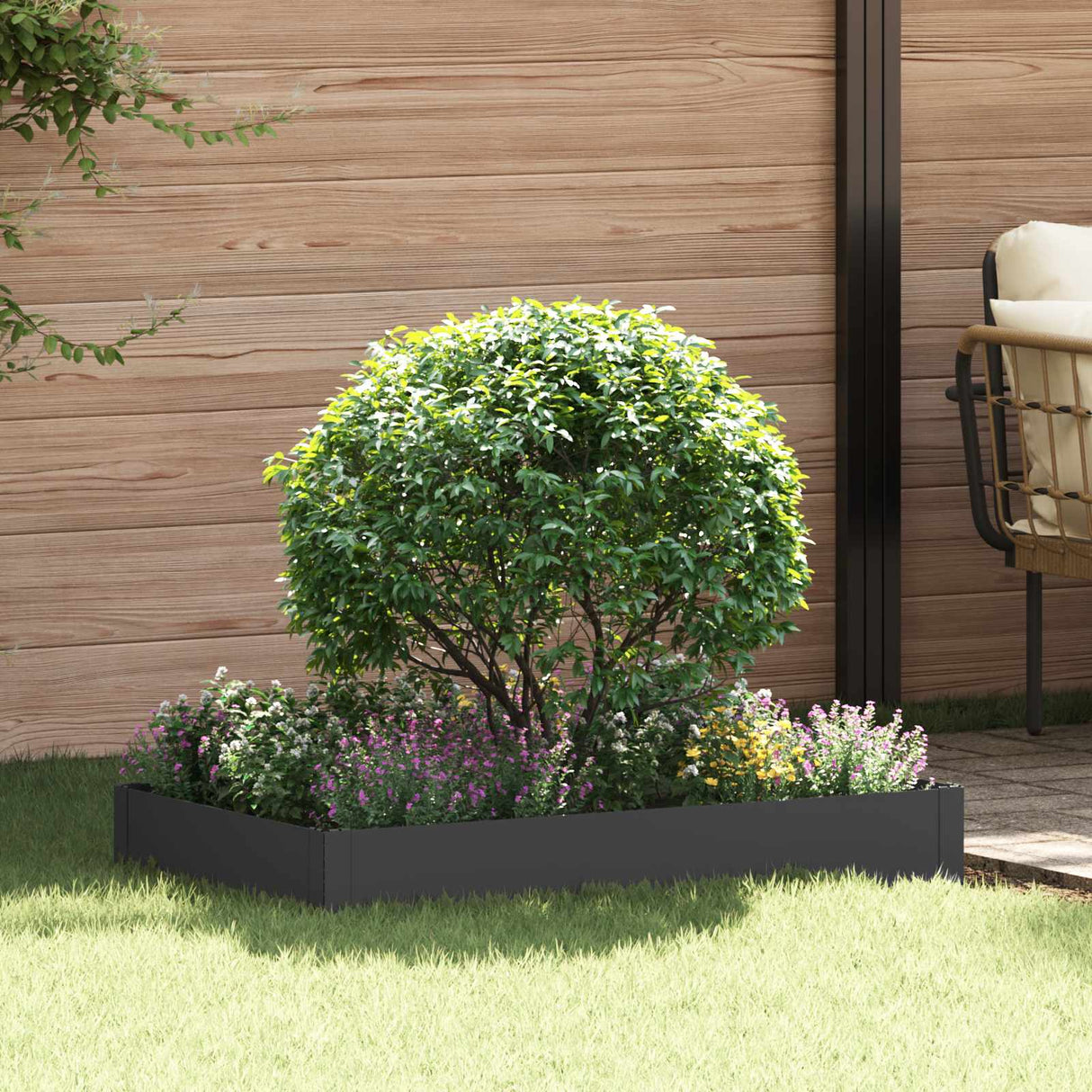Lawn Edging 100 x 60 x 20 cm Steel Black