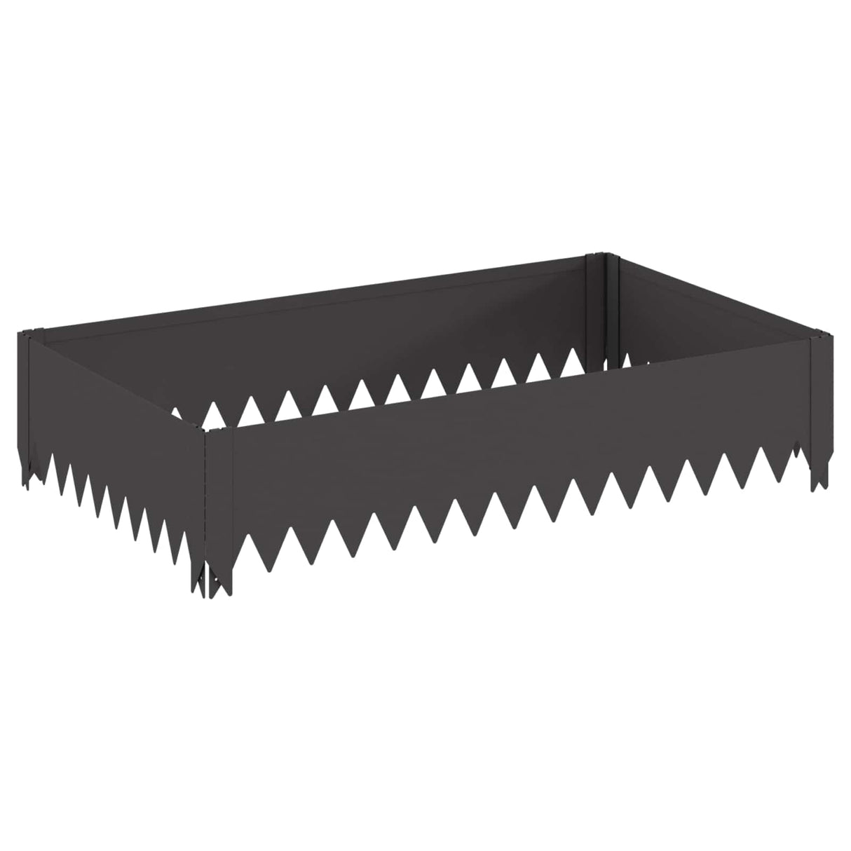 Lawn Edging 100 x 60 x 20 cm Steel Black