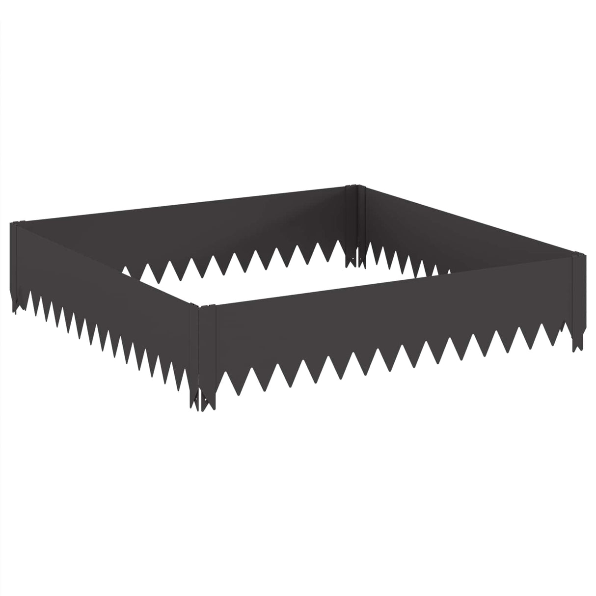 Lawn Edging 100 x 100 x 20 cm Steel Black