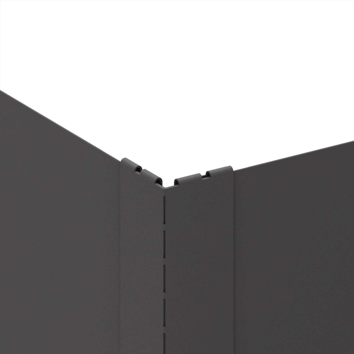 Lawn Edging 4 pcs 100 x 100 x 20 cm Steel Black