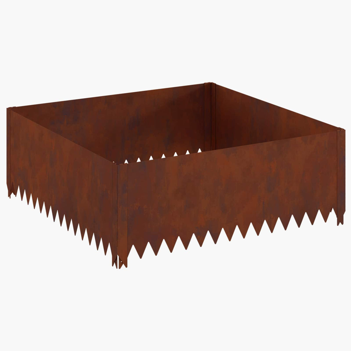 Lawn Edging 100 x 100 x 35 cm Steel Rusty