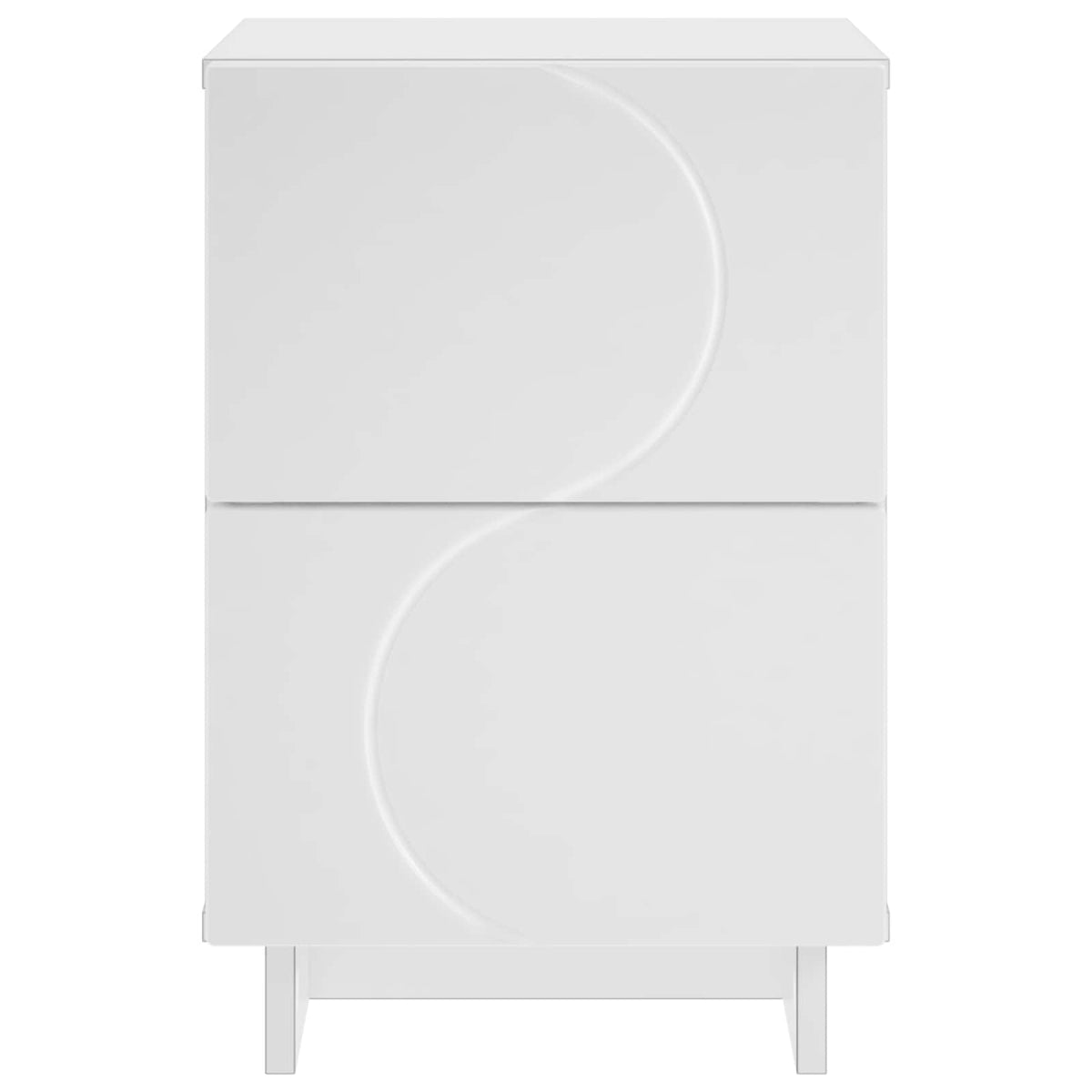 Bedside Cabinet White 33.5 x 34.5 x 50 cm Engineered Wood