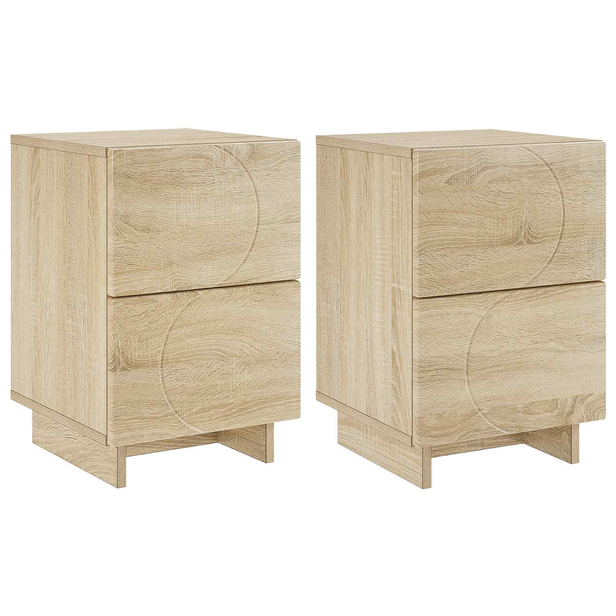 Bedside Cabinet 2 pcs Sonoma Oak 33.5 x 34.5 x 50 cm
