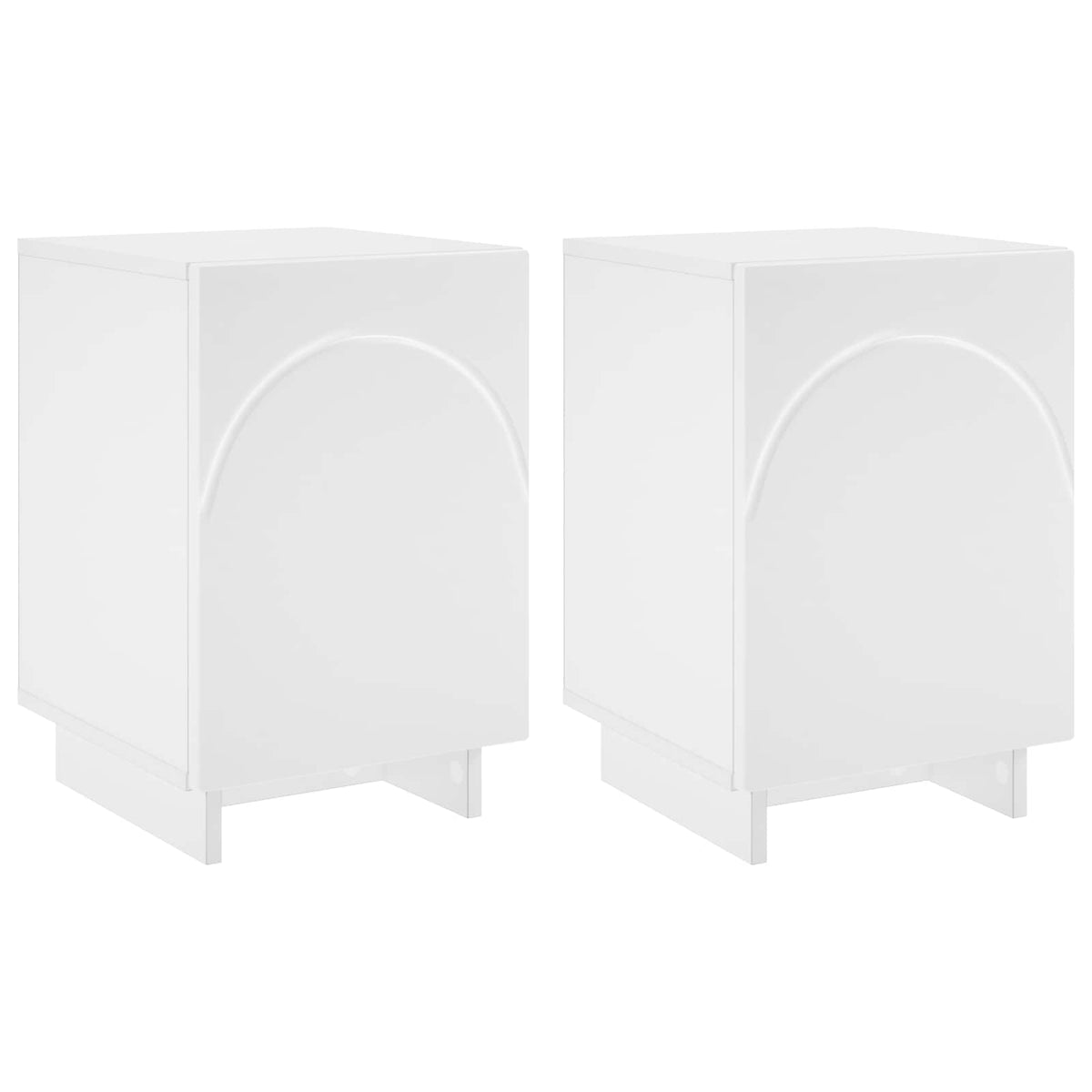 Bedside Cabinet 2 pcs White 33.5 x 34.5 x 50 cm Engineered Wood