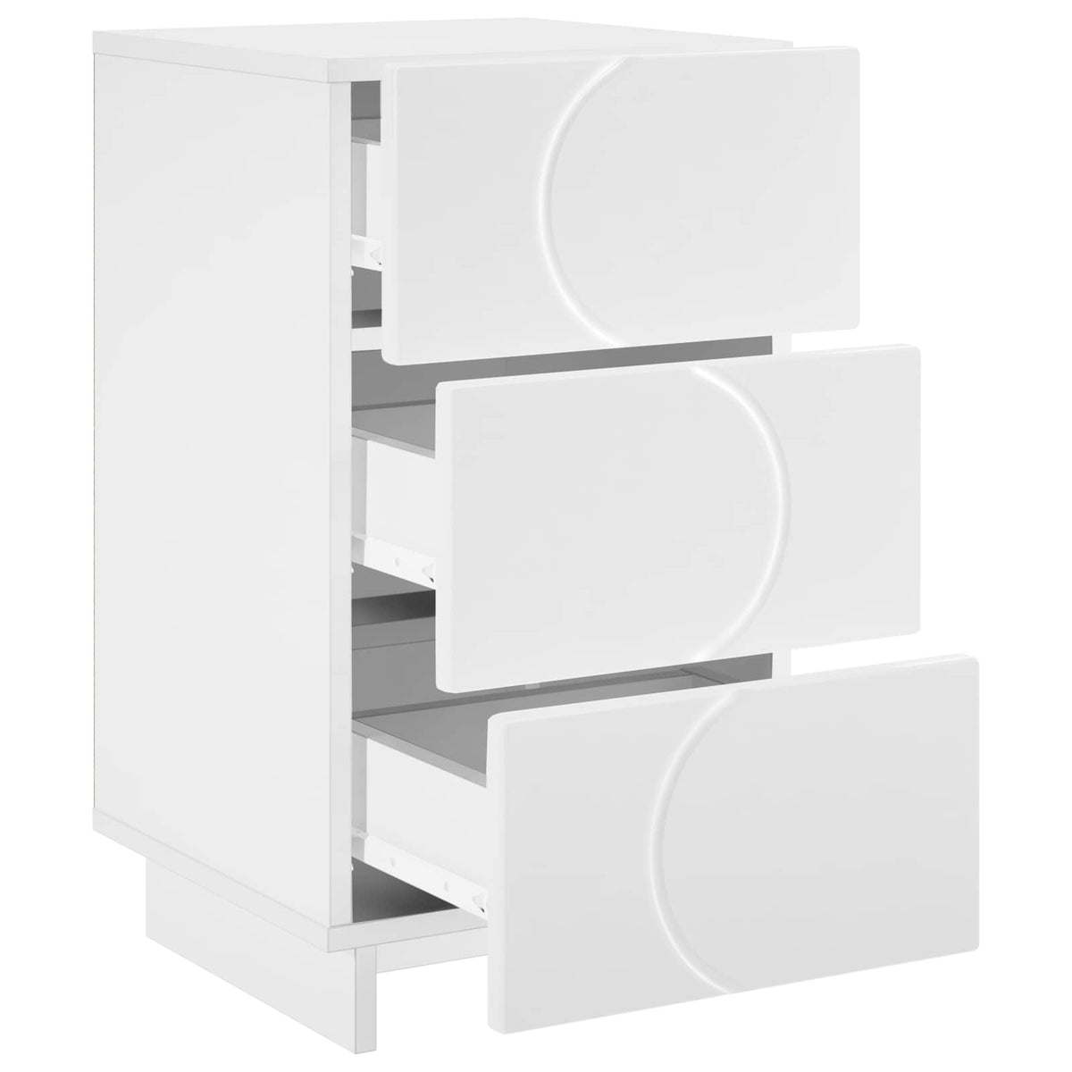 Bedside Cabinet White 33.5 x 34.5 x 60 cm Engineered Wood