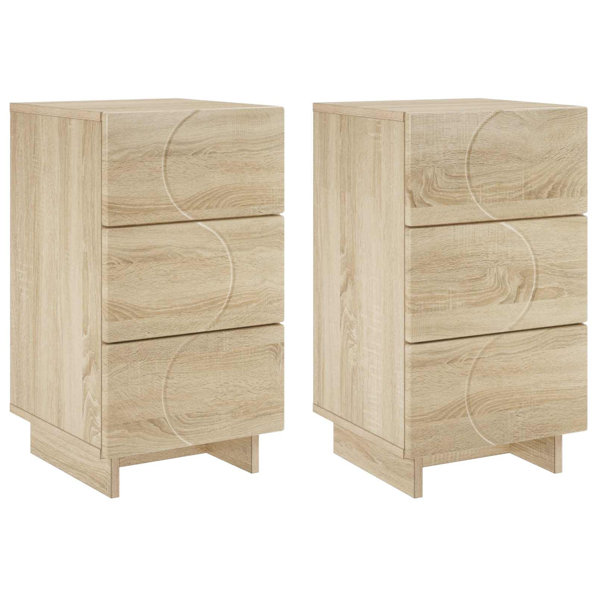 Bedside Cabinet 2 pcs Sonoma Oak 33.5 x 34.5 x 60 cm