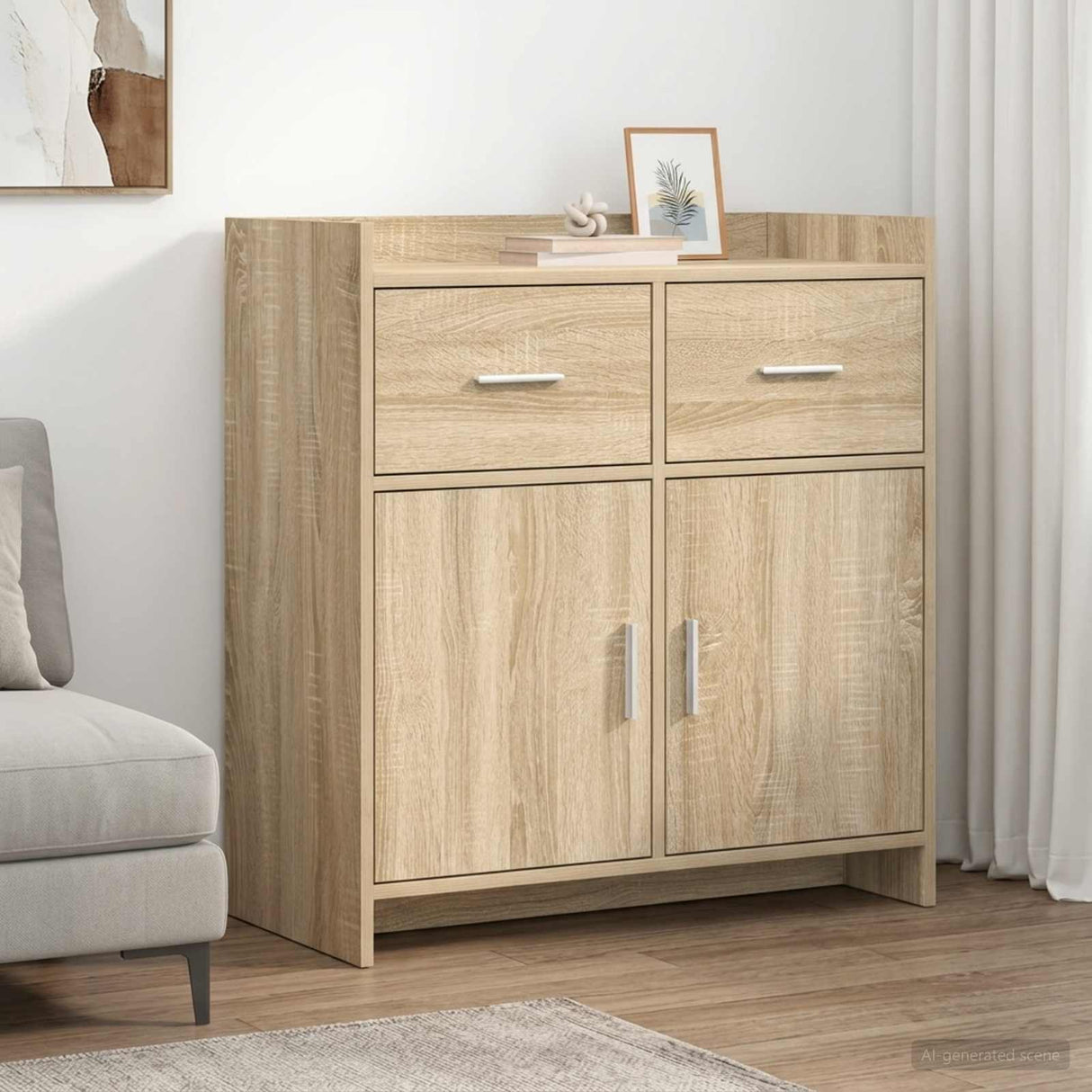 Sideboard Sonoma Oak 75 x 36 x 80 cm Engineered Wood