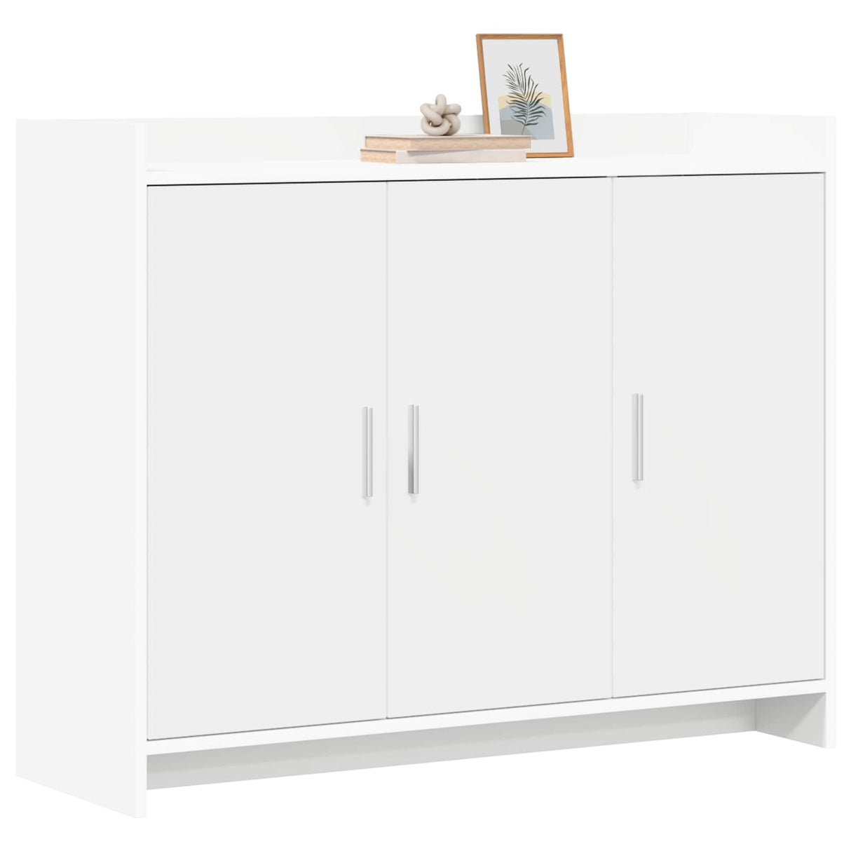 Sideboard White 98.5 x 33 x 80 cm Engineered Wood