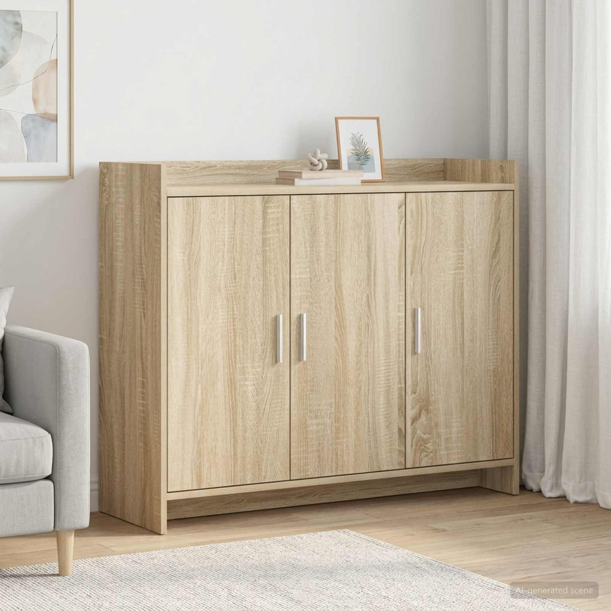 Sideboard Sonoma Oak 98.5 x 33 x 80 cm Engineered Wood