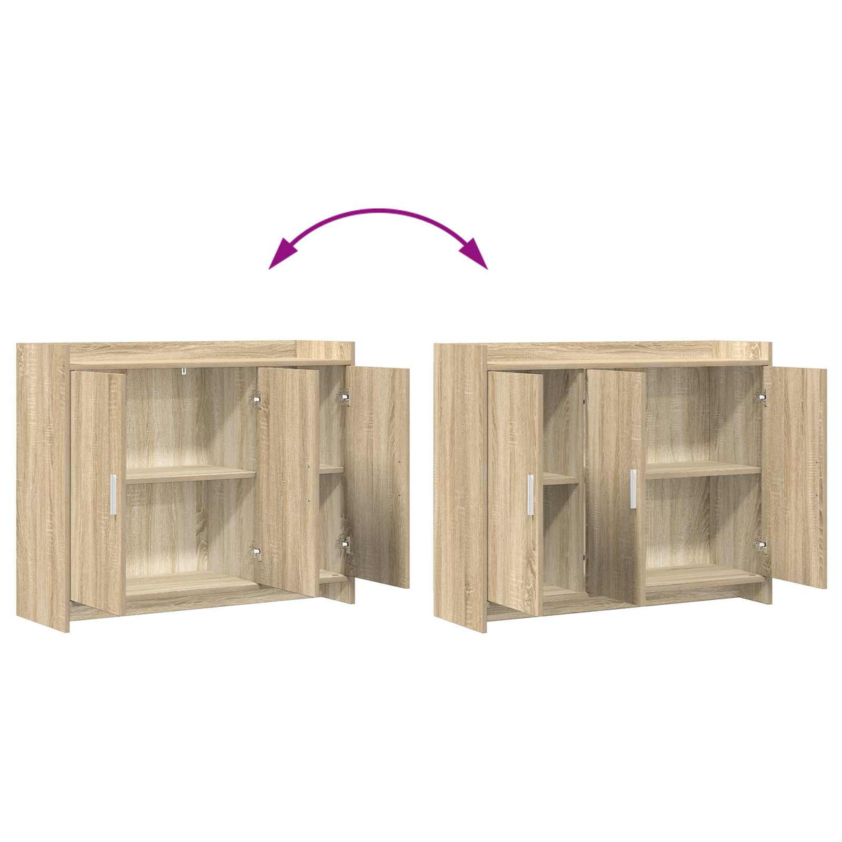 Sideboard Sonoma Oak 98.5 x 33 x 80 cm Engineered Wood