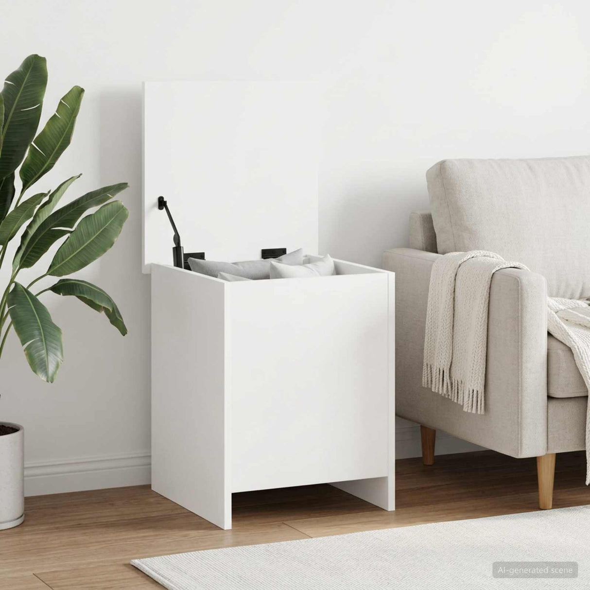 Storage Chest White 40 x 40 x 50 cm Engineered Wood