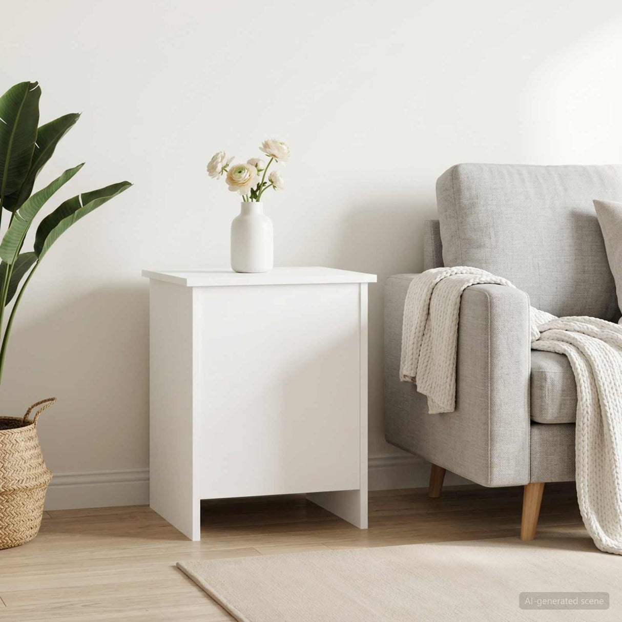 Storage Chest White 40 x 40 x 50 cm Engineered Wood