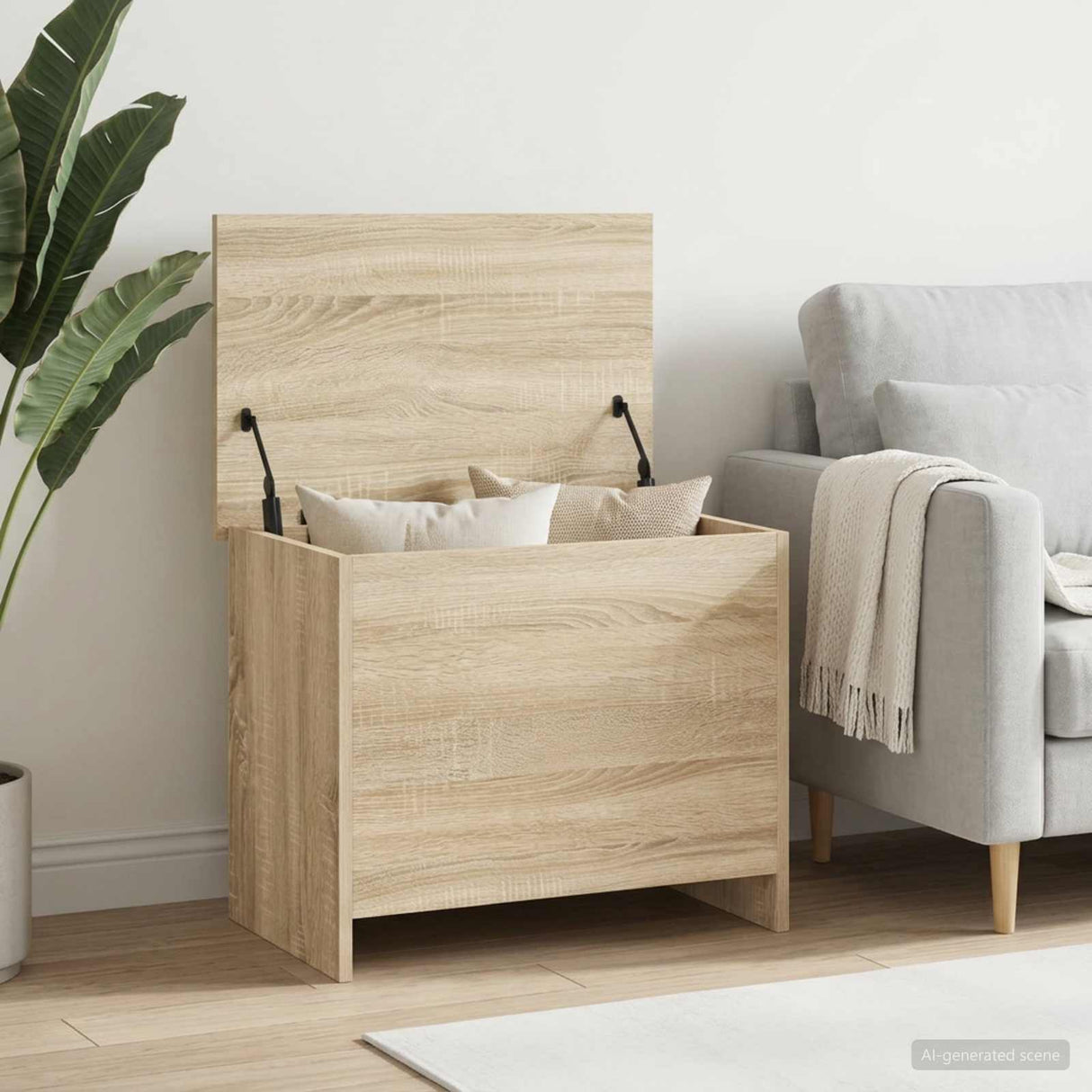 Storage Chest Sonoma Oak 60 x 40 x 50 cm Engineered Wood
